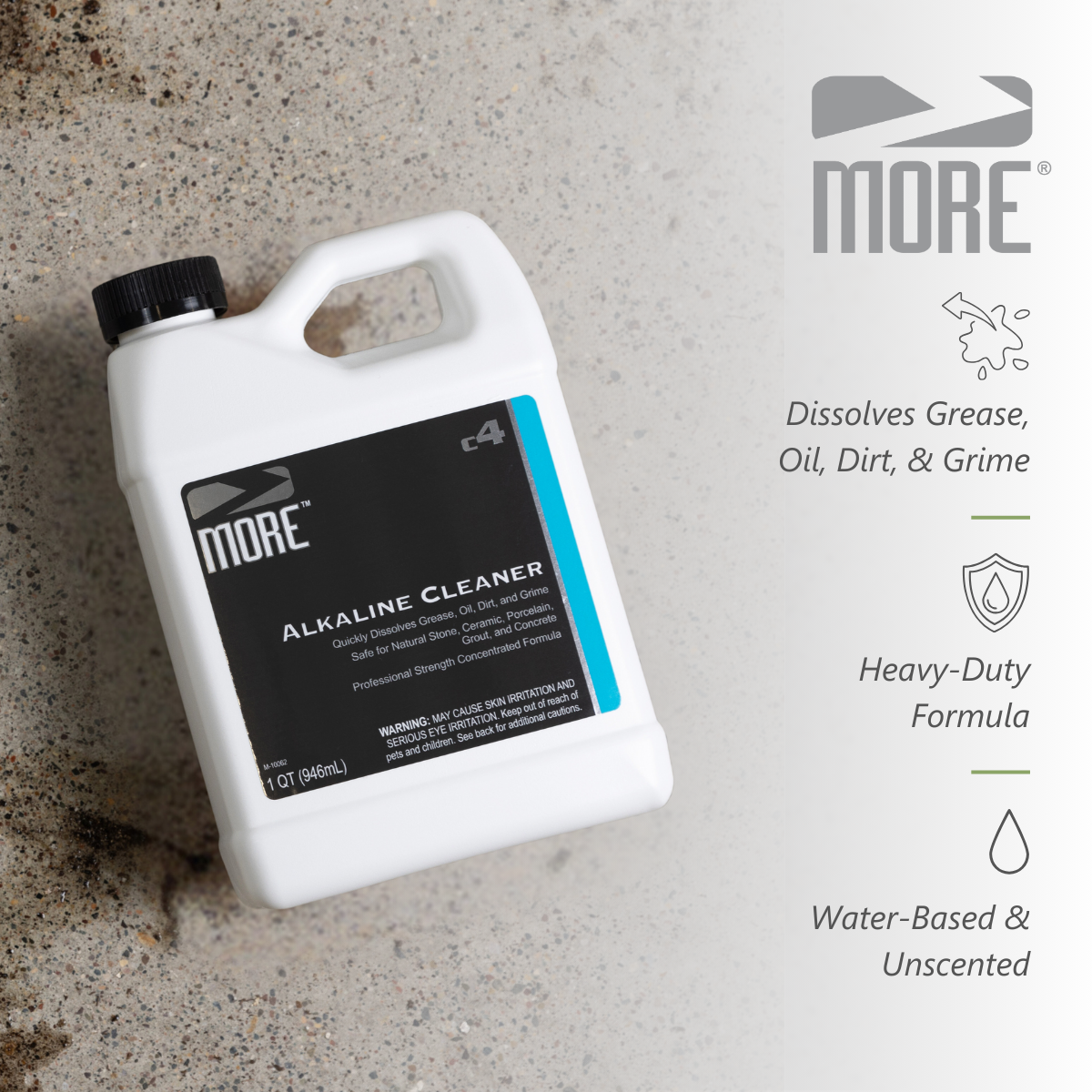 MORE Alkaline Cleaner, Heavy-Duty Degreaser